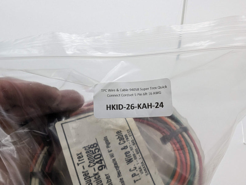 TPC Wire & Cable 94058 Super Trex Quick Connect Cordset 5 Pin 6ft 16 AWG 5