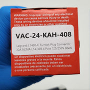 Legrand L1430-C Turnlok Plug Connector 30A NEMA L14-30R 4 Pole 125/250V B&W 6