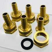 6pk Dixon BCF74 Coupling Coupler 1/2" GHT Female x 1/2" Hose ID Brass Fitting 1