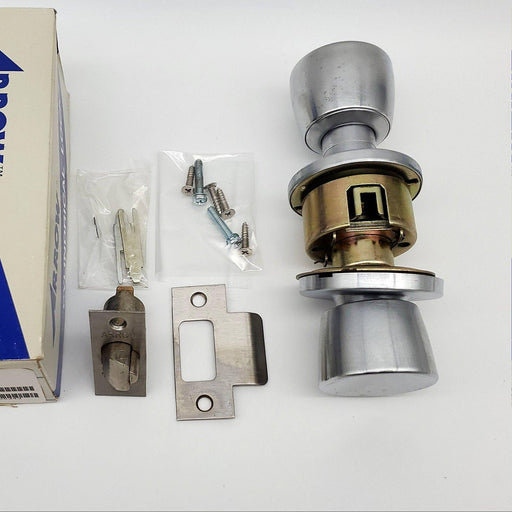 Arrow Door Knob Classroom Lock Satin Chrome 2-3/4" Backset SFIC Ready M17DD NOS 2