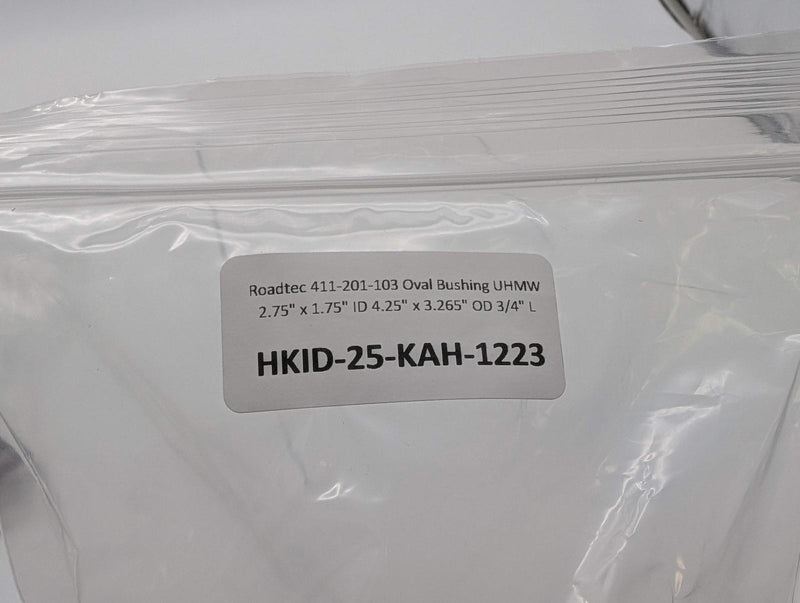 Roadtec 411-201-103 Oval Bushing UHMW 2.75" x 1.75" ID 4.25" x 3.265" OD 3/4" L 4