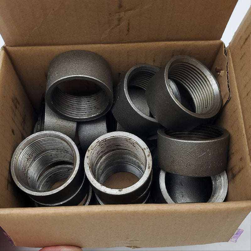 1-1/4" Half Couplings Merchant Steel Black 1.03" L SCI 23HC4012 Pack of 20 2