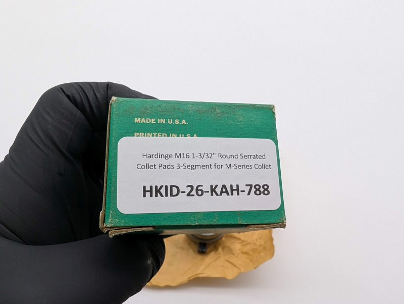 Hardinge M16 1-3/32" Round Serrated Collet Pads 3-Segment for M-Series Collet