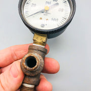 Vintage Air Compressor Gauge USG 100 Lb PSI Pressure Readings With Fittings 8