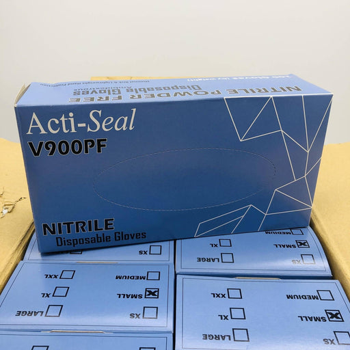 Acti-Seal V900PF Disposable Gloves Nitrile Small Powder Free 4 Mil 1000/Case 1