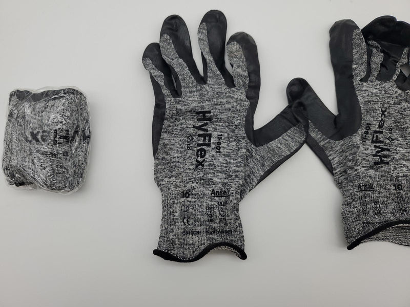Ansell Hyflex Work Gloves Size XL Palm Coated For Oily Applications 11-801 2 PR 4