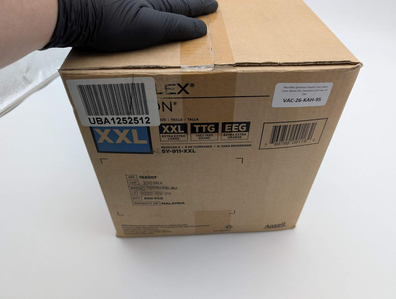 Microflex Synetron Powder Free Latex Exam Gloves XXL Extended Cuff Case of 500 5