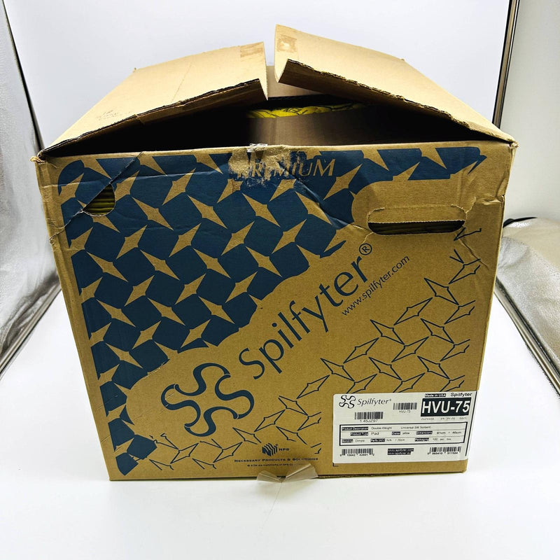 Spilfyter HVU-75 Universal SM Sorbent Pads 16in x 18in Hi Vis Yellow DW 100/Box 4