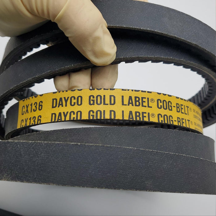 Dayco CX136 Belt Gold Label Cogged 7/8" Wide 140" Length 17/32" Thick CX Section 3