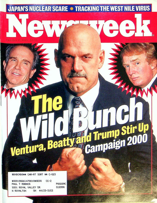 Newsweek Magazine October 11 1999 Jesse Ventura Donald Trump Perot President 1