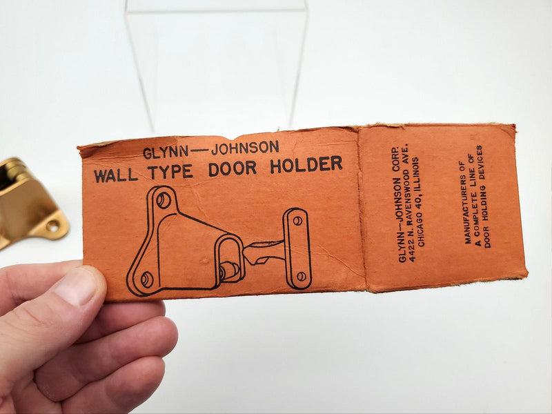 Glynn Johnson Door Holder & Stop Satin Bronze W43X 2-1/4"L USA Made NOS 8