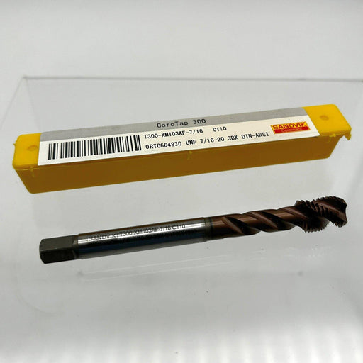 Sandvik T300-XM103AF-7/16 C110 Cutting Tap w/ Spiral Flutes CoroTap 300 1ct 1