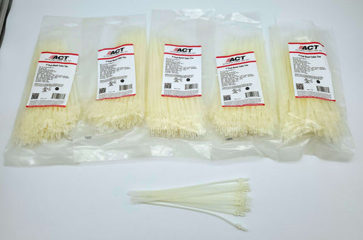 500x Cable Ties Push Mount 7" Natural Nylon 50lb Tensile Strength ACT AL-07-50-9 1