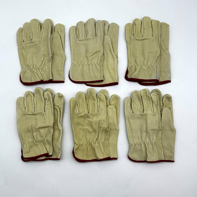 PIP 70-301 Leather Drivers Glove Sz Small Pigskin Leather Straight Thumb 6 Pairs