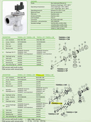 Turbo TD040 N-V-T P 1-1/2" Pilot Pulse Valve Quick Fittings 0.5-7.5 Bar 110V 2