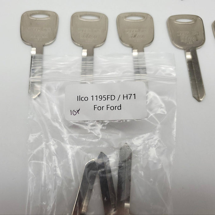 10x Ilco 1195FD / H71-P Key Blanks Ford Contour & Mystique Nickel Plated 10 Cuts 4