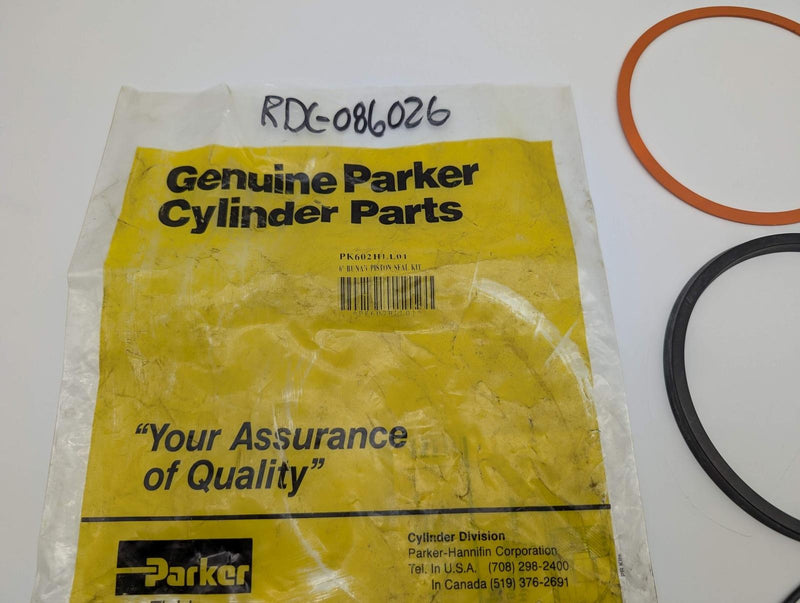 Parker PK602HLL01 Piston Seal Kit 6" Bore for 2HL 3LL VHL Series Cylinders