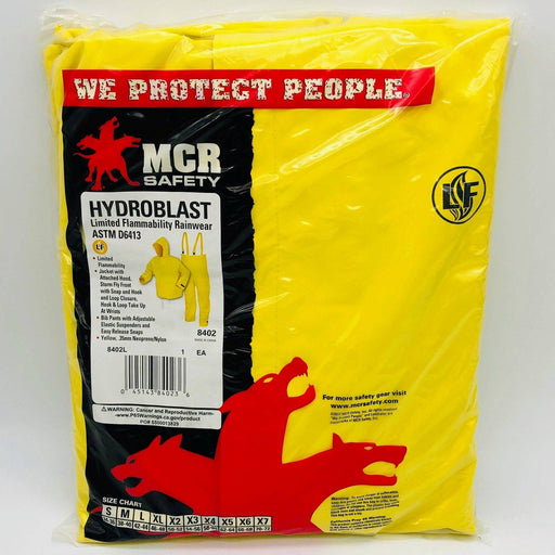 MCR Safety 8402 Rain Suit Large 2pc Hydroblast Limited Flammability NEO/NYL Yllw 1