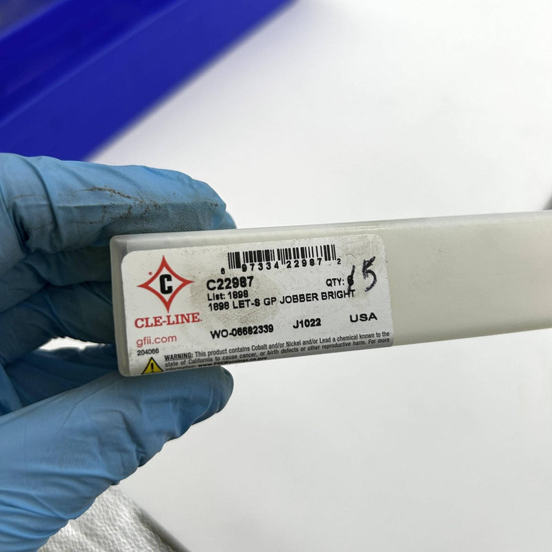 Cle-Line C22987 Jobber Length Drill Bit 1898 Letter S General Purpose Bright 5pk