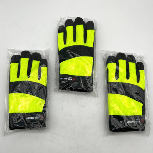 MCR Safety 926 Mechanics Gloves 2XL Hi-Vis Lime W/ Dotted Palm Insulated 3 Pairs 1