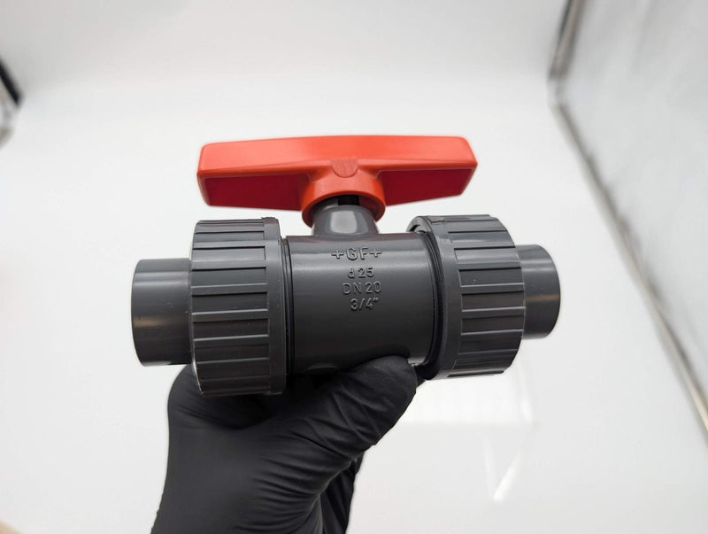 Georg Fischer 3/4" Ball Check Valve PVC Body FPM Seals 161.346.693 3