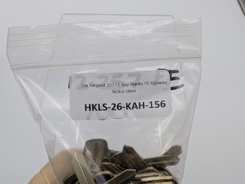 10x Sargent 257 FE Key Blanks FE Keyway Nickel Silver 5 Pin 3