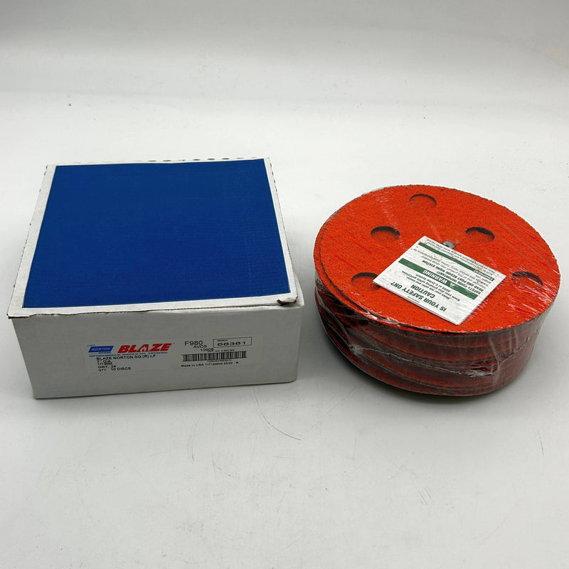 Norton Blaze 66254468381 Fiber Disc 7" AVOS 24 Grit Locking Speed-Lok 10pk