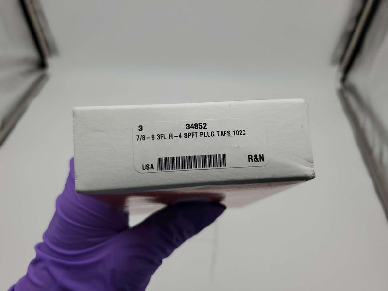 R&N 7/8"-9 Spiral Point Plug Tap 3 Flute 4-11/16" OAL 2-7/32" LOC 34852 6