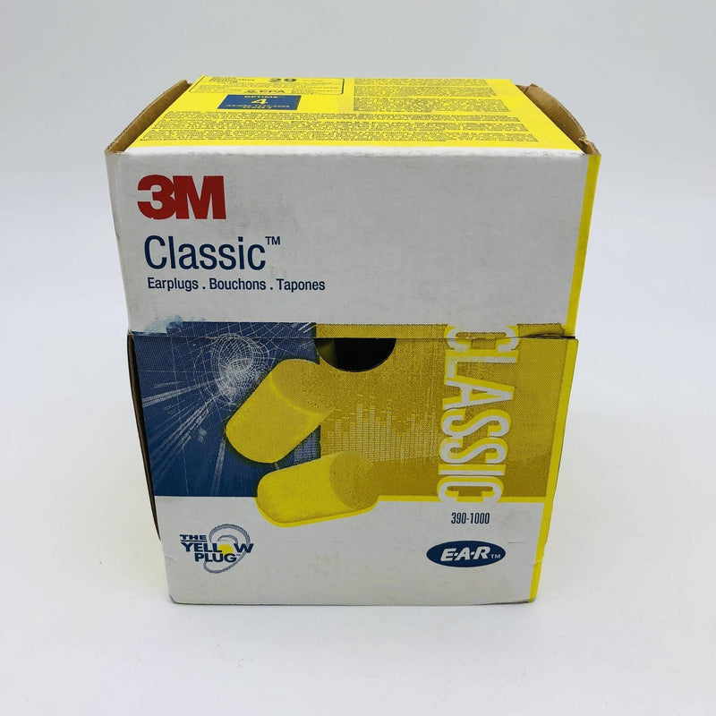 3M 390-1000 Ear Plugs Uncorded Disposable Foam NRR 29 EAR Classic 200 Pairs/Box 2