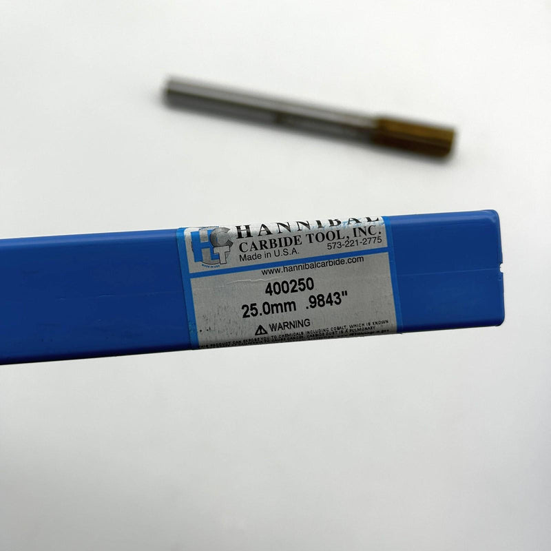 Hannibal 400250 Reamer Straight Shank and Flute Type 400 0.9843/25mm 7/8 Shank