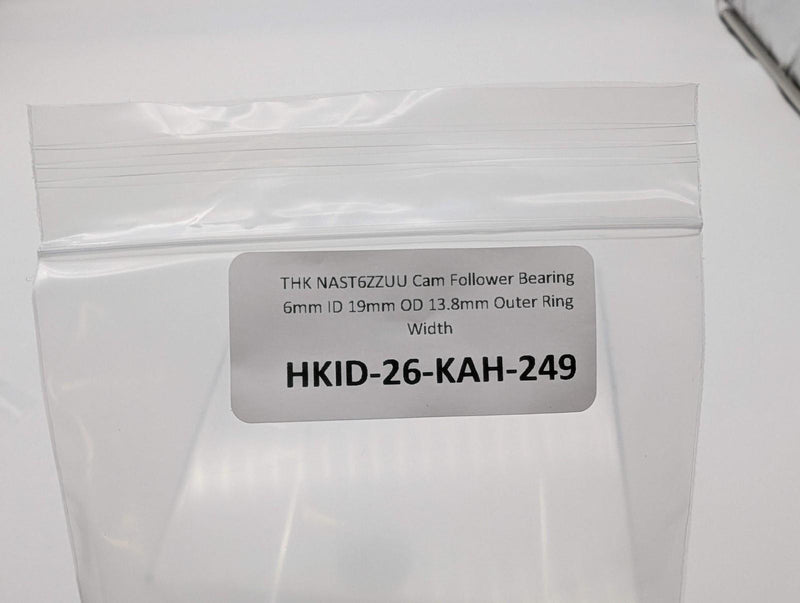 THK NAST6ZZUU Cam Follower Bearing 6mm ID 19mm OD 13.8mm Outer Ring Width 3