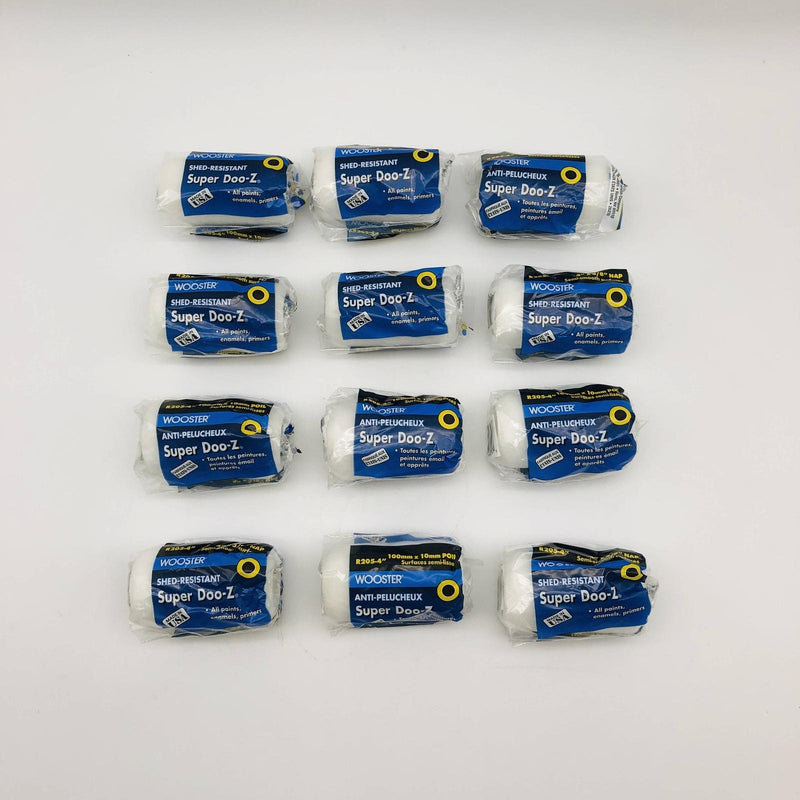 Wooster R205-4 Paint Roller Cover 4"x3/8" Nap Super Doo-Z Semi Smooth Lot of 12 8