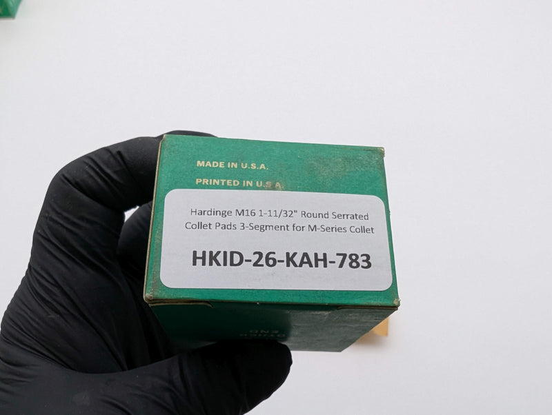 Hardinge M16 1-11/32" Round Serrated Collet Pads 3-Segment for M-Series Collet