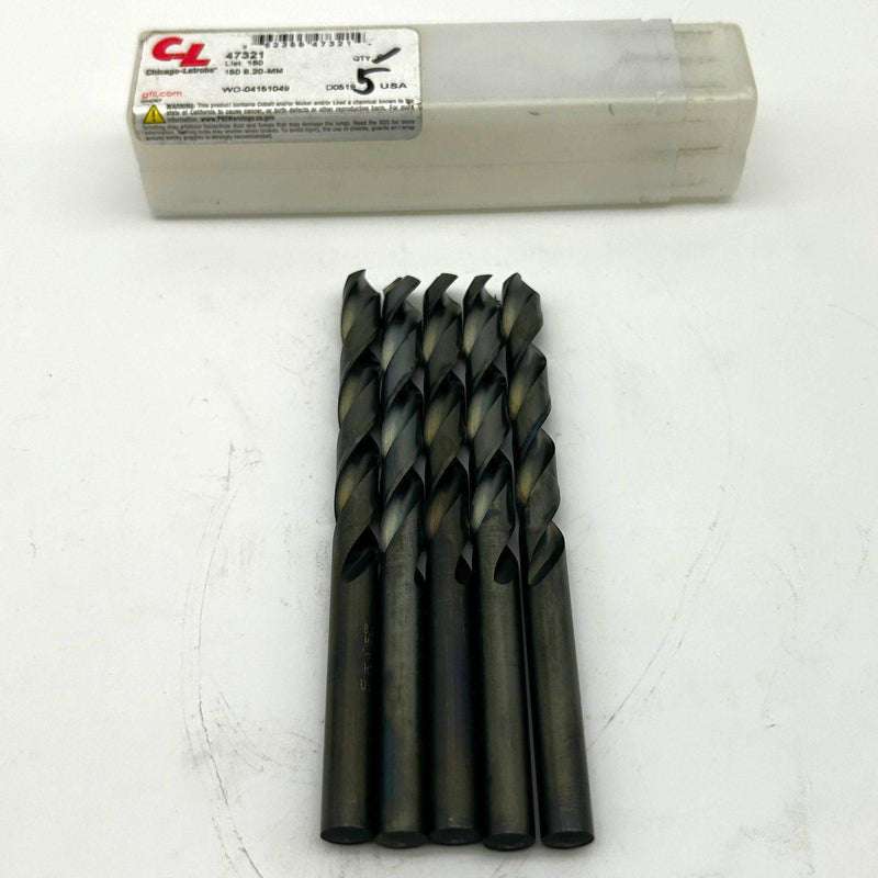 5pk Chicago-Latrobe 47321 Jobber Drill Bit 150 8.20mm HSS General Purpose 1