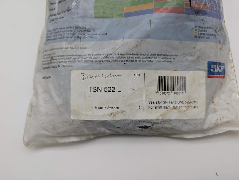SKF TSN 522 L Bearing Seal 4 Lip 3-15/16" to 4" Shafts Thermoplastic Elastomer 4