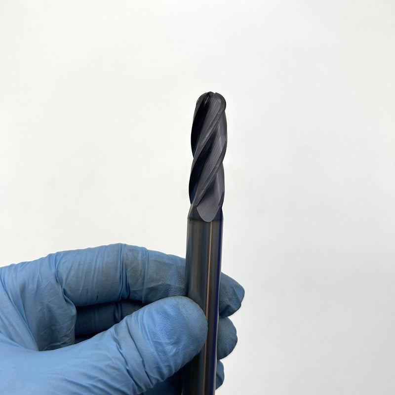 Ball End Mill Carbide 1/2 x 1/2 x 2 x 4 TIAIN EM 4 Flutes Exactek 4435030 1ct 5