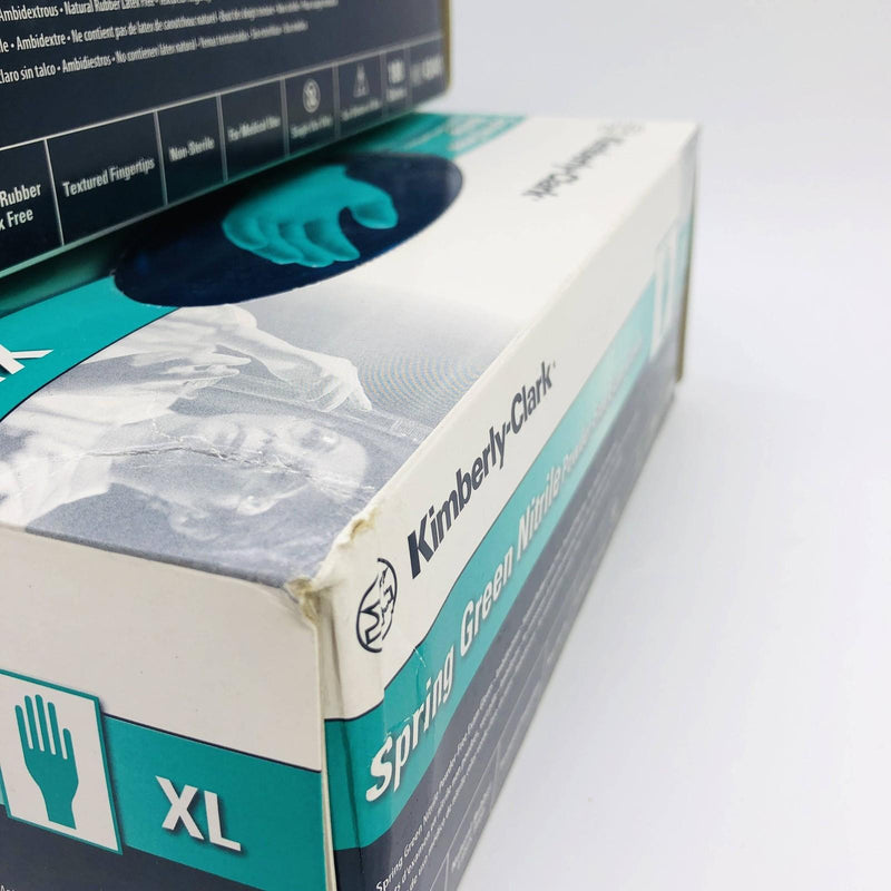 Kimberly-Clark 43441 Green Nitrile Exam Gloves Sz XL Pwd Free 4 Boxes/720 Gloves 6