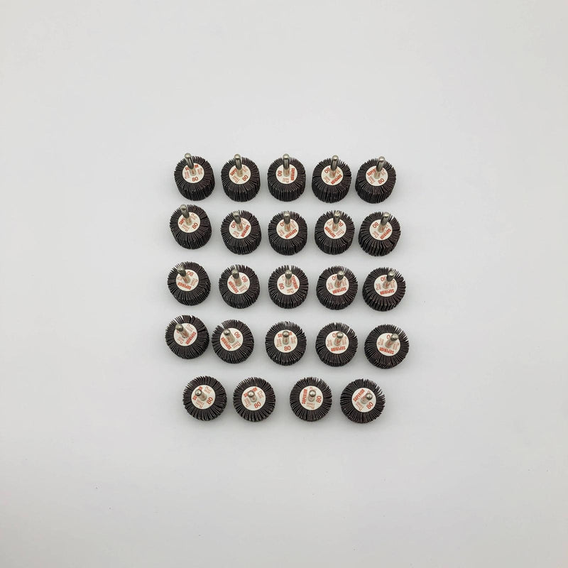 Superior Abrasives 10115 Mounted Flap Wheel 1.5in x 1in x 1/4in 80 AO Lot of 24 6