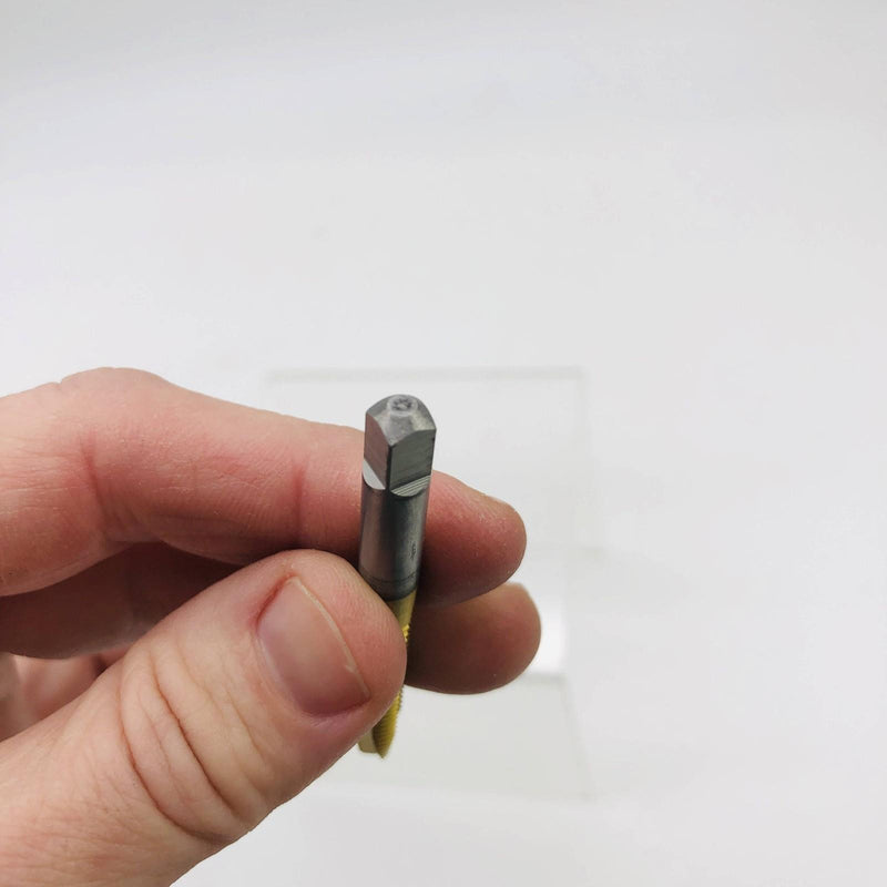 Exactek 3234603 Tap Plug Gun 1/4-28 2 Flute H3 SPPT HSS TiN Finish Spiral Point 7