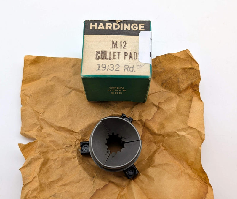 Hardinge M12 19/32" Round Serrated Collet Pads 3-Segment for M12 Collet