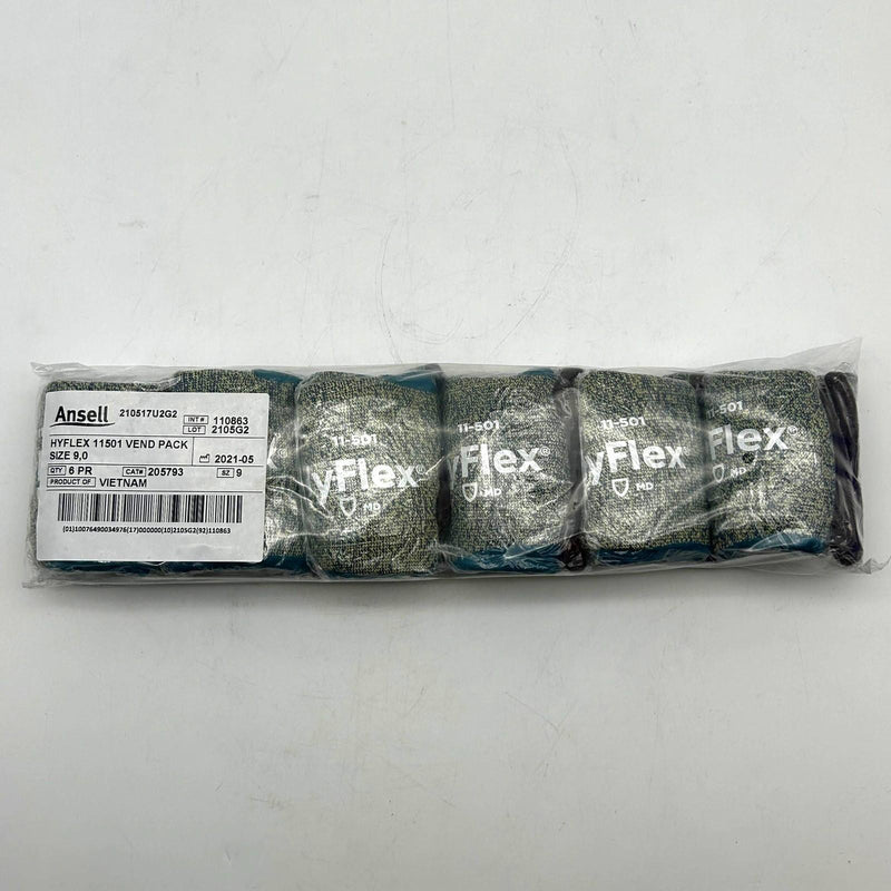 Ansell Hyflex 11501 Cut Resistant Gloves Sz 9 Large Palm Coated A5 Vend 6 Pairs 6