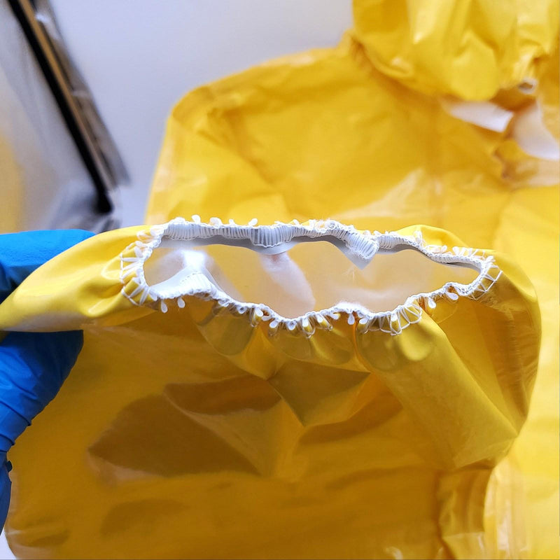 Dupont Tychem 9000 Hazmat Coverall Suit XL Hooded Yellow BR127TYLXL000200 Pack 2 7