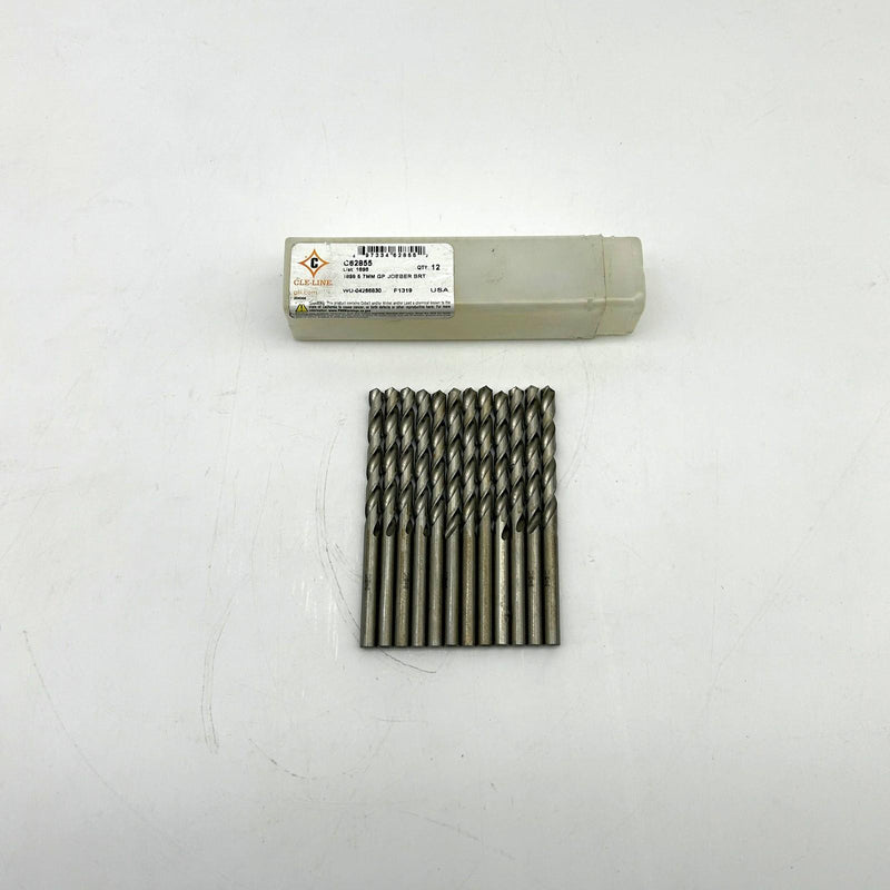 12pk Cle-Line C62855 Jobber Length Drill 1898 5.7mm General Purpose HSS Bright