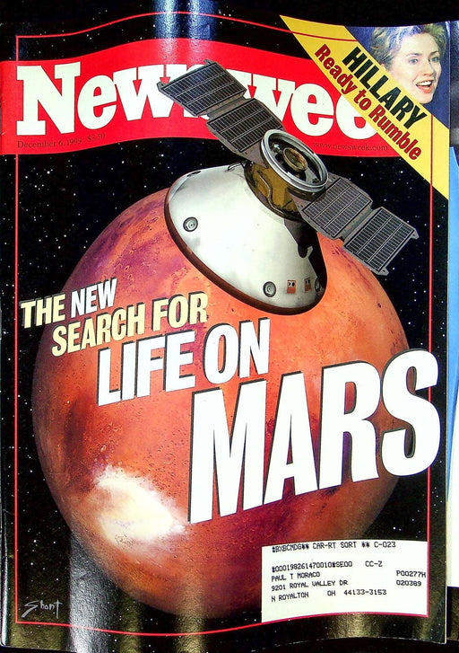Newsweek Magazine December 6 1999 Hillary Clinton Carpetbagger NY Mars Mission 1
