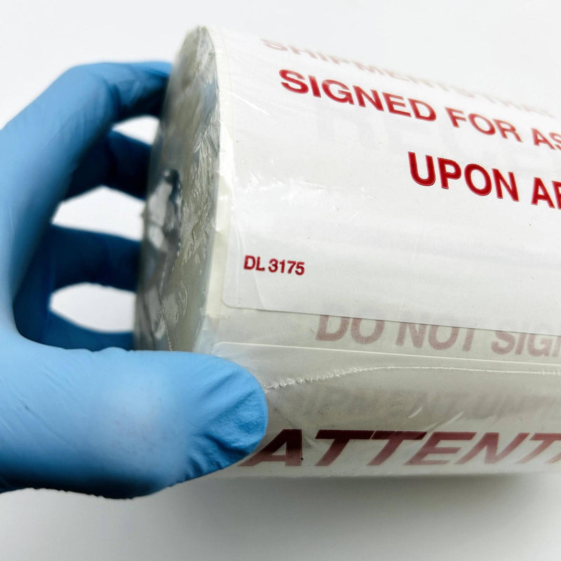 Decker DL3175 Attention Receiving Labels Do Not Sign 6X10 Pallet Label 250/Roll