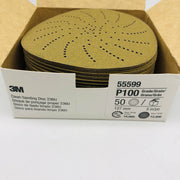 3M 55599 Clean Sanding Disc 5in P100 Hookit 236U Hook & Loop Aluminum Oxide 50pk 2