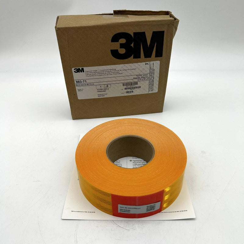 3M Diamond Grade 983-71 ES Yellow Reflective Tape 2in x 150ft Automotive Vehicle 1