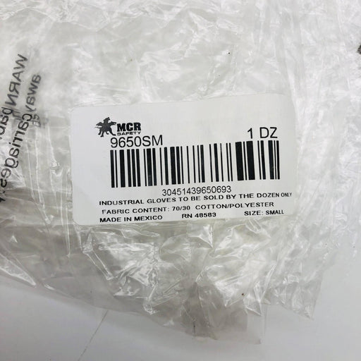 MCR Safety 9650 Work Glove Size Small String Knit Cotton Poly Dots 1 Sd 12 Pairs 2