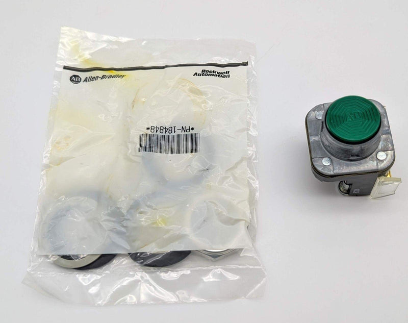 Allen Bradley 800T-A1A Push Button Switch 30mm Momentary Green 1 NO 1 NC