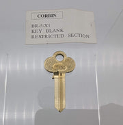 10x Corbin BR-5-X1 Key Blanks X1 Restricted Keyway 5 Pin Brass 1